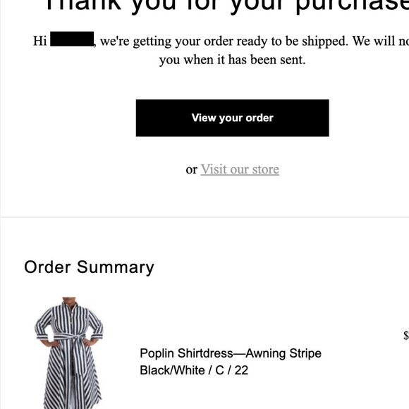 Pari Passu NWOT Poplin Shirtdress Awning Stripe Size C 22 With Belt - Picture 4 of 8